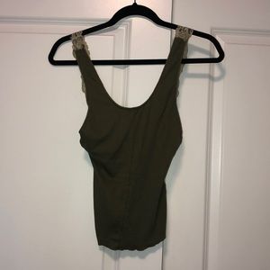 Free People Green Tank Top